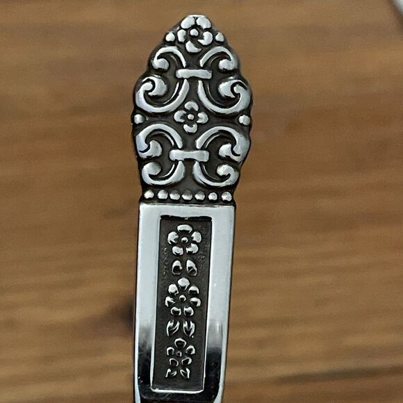 Oneida Coronation Black Accent Stainless Fork and Oval Soup Spoon Lot Flatware - Picture 8 of 9